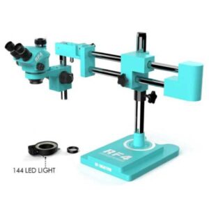 RF4 RF7050TVW Stereo Trinocular Microscope 7-50X Zooming Double Arm Boom Stand