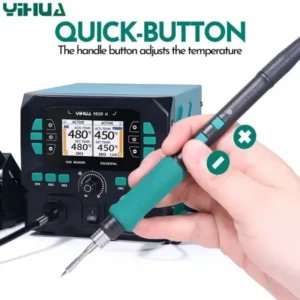 Yihua 992D-II 2 in1 Nano Hot Tool Pencil Hot Air Precision Rework Soldering Station and C210 Solder with Dynamic LCD Display Soldering Iron