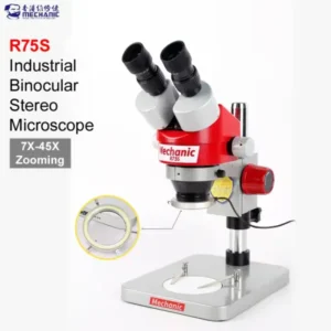 Mechanic R75S Industrial Binocular Microscope 7X-45X Zooming Microscope